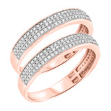 Photo of Kai 1 1/7 ct tw. Diamond Same Sex Mens Band Set 10K Rose Gold [WM483R]
