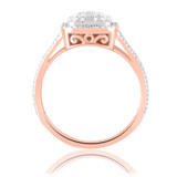 Photo of Kai 7/8 CT. T.W. Diamond Fancy Cluster Bridal Set 10K Rose Gold [BT483RE-C000]