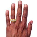 Photo of Nino 7/8 ct tw. Lab Grown Diamond Wedding Band Set 14K Yellow Gold [BT1680YM] [HT-3]