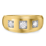 Photo of Nino 7/8 ct tw. Lab Grown Diamond Wedding Band Set 10K Yellow Gold [BT1680YM]