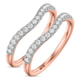 Photo of Nino 1/2 ct tw. Lab Grown Diamond Same Sex Ladies Band Set 10K Rose Gold [WL1680R]