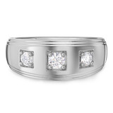 Photo of Nino 7/8 ct tw. Lab Grown Diamond Wedding Band Set 10K White Gold [BT1680WM]