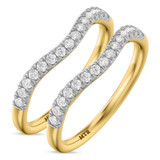 Photo of Nino 1/2 ct tw. Lab Grown Diamond Same Sex Ladies Band Set 10K Yellow Gold [WL1680Y]