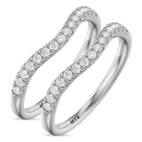 Photo of Nino 1/2 ct tw. Lab Grown Diamond Same Sex Ladies Band Set 10K White Gold [WL1680W]