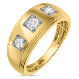Photo of Nino 1 1/8 ct tw. Lab Grown Diamond Same Sex Mens Band Set 10K Yellow Gold [BT1680YM]