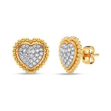 Photo of Brooke 1/3 ct tw. Lab Grown Heart Cluster Ring Set 14K Yellow Gold [CE1909Y]