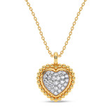 Photo of Brooke 1/3 ct tw. Lab Grown Heart Cluster Ring Set 14K Yellow Gold [CP1909Y]