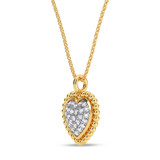 Photo of Brooke 1/3 ct tw. Lab Grown Heart Cluster Ring Set 14K Yellow Gold [CP1909Y]