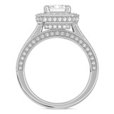 Photo of Eden 3 1/8 ct tw. Lab Grown Diamond Emerald Solitaire Bridal Set 14K White Gold [BT1664WE-N195]