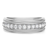 Photo of Eden 3/4 ct tw. Lab Grown Diamonds Mens Band 14K White Solid Gold [BT1664WM]