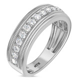 Photo of Eden 3/4 ct tw. Lab Grown Diamonds Mens Band 14K White Solid Gold [BT1664WM]