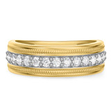 Photo of Eden 1/4 ct tw. Lab Grown Diamond Wedding Band Set 14K Yellow Gold [BT1664YM]