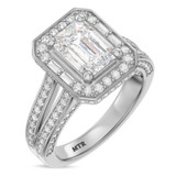 Photo of Eden 3 7/8 ct tw. Lab Grown Diamond Emerald Solitaire Trio Set 14K White Solid Gold [BT1664WE-N195]