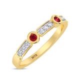 Photo of Ana 1/8 ct tw. Lab Grown Diamond Ladies Band 10K Yellow Gold [BT1970YL]