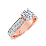 Photo of Gedel 1 3/4 ct tw. Lab Grown Diamond Round Solitaire Bridal Set 10K Rose Gold [BT1415RE-L095]
