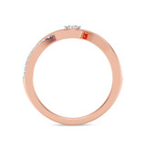 Photo of Santos 1/10 ct tw. Lab Grown Diamond Ring 14K Rose Gold [FR1980R]