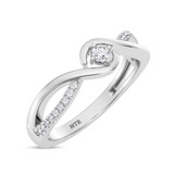 Photo of Santos 1/10 ct tw. Lab Grown Diamond Ring 14K White Gold [FR1980W]