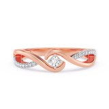 Photo of Santos 1/10 ct tw. Lab Grown Diamond Ring 10K Rose Gold [FR1980R]