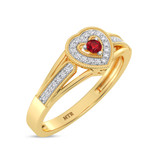 Photo of Fernanda 1/7 ct tw. Lab Grown Diamond Ring 10K Yellow Gold [FR1987Y]