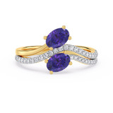 Photo of Mohan 1 1/5 ct tw. Lab Grown Diamond Ring 14K Yellow Gold [FR1997Y]