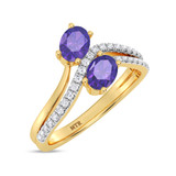 Photo of Mohan 1 1/5 ct tw. Lab Grown Diamond Ring 14K Yellow Gold [FR1997Y]