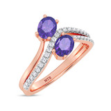 Photo of Mohan 1 1/5 ct tw. Lab Grown Diamond Ring 14K Rose Gold [FR1997R]