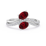 Photo of Ramon 1 3/8 ct tw. Lab Grown Diamond Ring 14K White Gold [FR1996W]