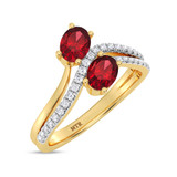 Photo of Ramon 1 3/8 ct tw. Lab Grown Diamond Ring 10K Yellow Gold [FR1996Y]