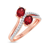 Photo of Ramon 1 3/8 ct tw. Lab Grown Diamond Ring 14K Rose Gold [FR1996R]