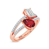 Photo of Lola 1 5/8 ct tw. Lab Grown Diamond Ring 14K Rose Gold [FR1990R]