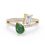 Photo of Miraya 1 1/4 ct tw. Lab Grown Diamond Ring 10K Yellow Gold [FR1992Y]