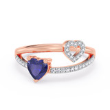 Photo of Latika 3/4 ct tw. Lab Grown Diamond Ring 14K Rose Gold [FR2002R]