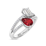 Photo of Lola 1 5/8 ct tw. Lab Grown Diamond Ring 10K White Gold [FR1990W]