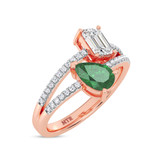 Photo of Miraya 1 1/4 ct tw. Lab Grown Diamond Ring 10K Rose Gold [FR1992R]