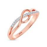 Photo of Ainara 1/20 ct tw. Lab Grown Diamond Ring 10K Rose Gold [FR1983R]