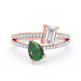 Photo of Miraya 1 1/4 ct tw. Lab Grown Diamond Ring 14K Rose Gold [FR1992R]