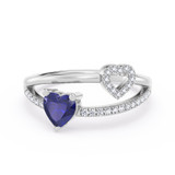 Photo of Latika 3/4 ct tw. Lab Grown Diamond Ring 14K White Gold [FR2002W]