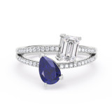 Photo of Mireya 1 5/8 ct tw. Lab Grown Diamond Ring 14K White Gold [FR1991W]