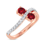 Photo of Javier 1 ct tw. Lab Grown Diamond Ring 14K Rose Gold [FR1993R]