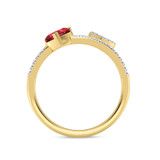 Photo of Juana 3/4 ct tw. Lab Grown Diamond Ring 14K Yellow Gold [FR2001Y]