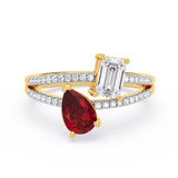Photo of Lola 1 5/8 ct tw. Lab Grown Diamond Ring 14K Yellow Gold [FR1990Y]