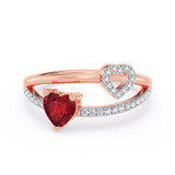 Photo of Juana 3/4 ct tw. Lab Grown Diamond Ring 14K Rose Gold [FR2001R]