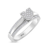 Photo of Aida 1/5 ct tw. Lab Grown Diamond Ring 14K White Gold [FR1982W]