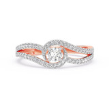 Photo of Cedro 1/3 ct tw. Lab Grown Diamond Ring 14K Rose Gold [FR1975R]