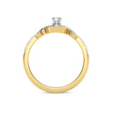 Photo of Francisco 1/4 ct tw. Lab Grown Diamond Ring 14K Yellow Gold [FR1978Y]
