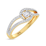 Photo of Cedro 1/3 ct tw. Lab Grown Diamond Ring 14K Yellow Gold [FR1975Y]
