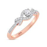 Photo of Francisco 1/4 ct tw. Lab Grown Diamond Ring 14K Rose Gold [FR1978R]