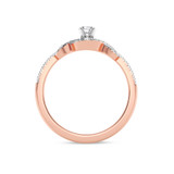 Photo of Francisco 1/4 ct tw. Lab Grown Diamond Ring 14K Rose Gold [FR1978R]