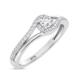 Photo of Elvio 1/4 ct tw. Lab Grown Diamond Ring 10K White Gold [FR1976W]
