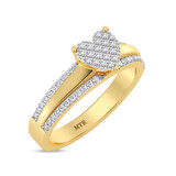 Photo of Aida 1/5 ct tw. Lab Grown Diamond Ring 10K Yellow Gold [FR1982Y]